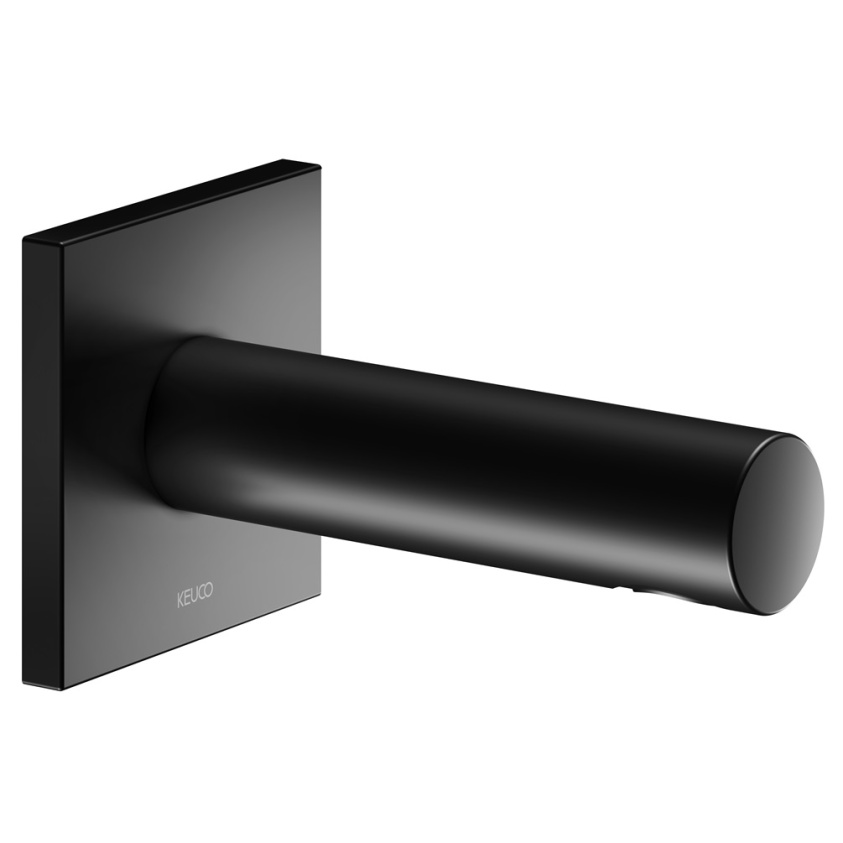 Product cut out image of Keuco Ixmo Matt Black Square Bath Filler Spout 59545370002